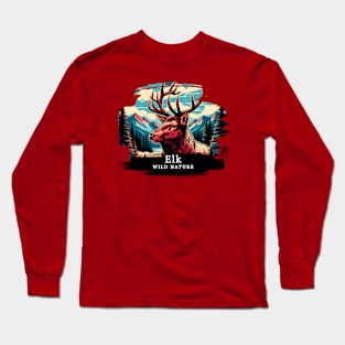 Elk - WILD NATURE - ELK -4 Long Sleeve T-Shirt